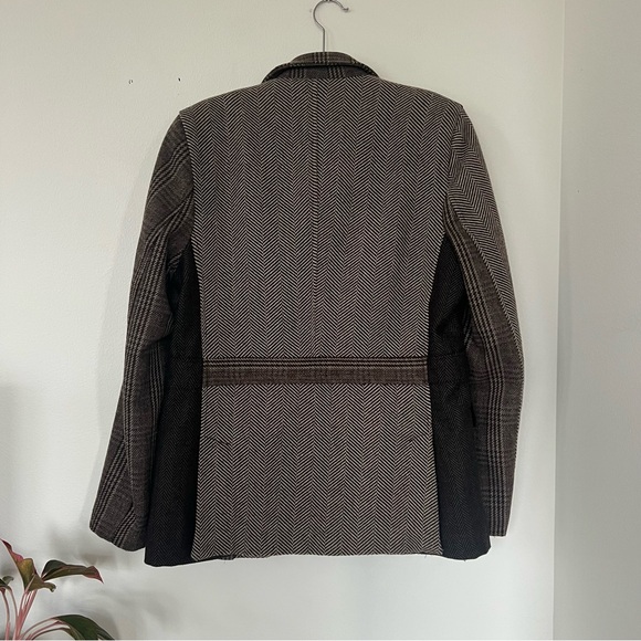 Desigual Mixed Pattern Wool Tweed Blazer Jacket - Picture 9 of 9